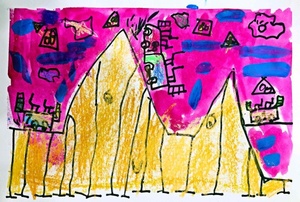 三角形极速车道-宝贝计画儿童美术作品